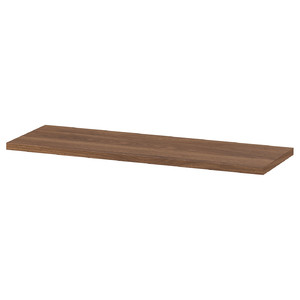 BILLY Shelf, brown walnut effect, 76x26 cm