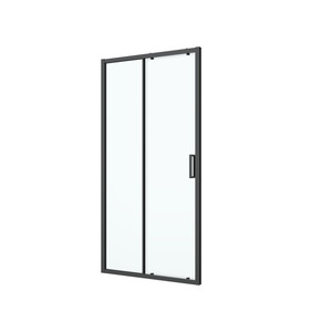 GoodHome Shower Sliding Door Ledava 120 cm, matt black/transparent