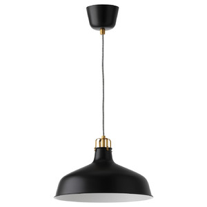 RANARP Pendant lamp, black, 38 cm