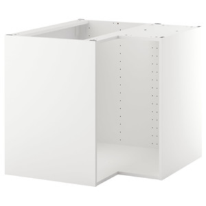 METOD Corner base cabinet frame, white, 88x60x80 cm