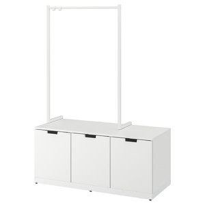 NORDLI Chest of 3 drawers, white, 120x170 cm