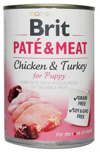 Brit Pate & Meat For Puppy Dog Food Can 400g