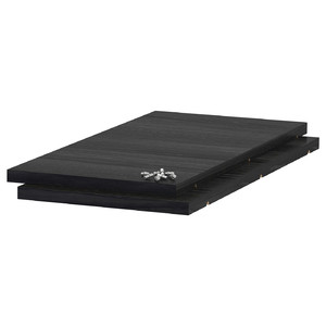 UTRUSTA Shelf, wood effect black, 30x60 cm, 2 pack
