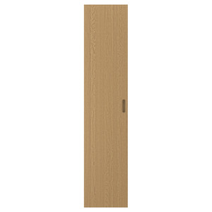 TONSTAD Door with hinges, oak veneer, 50x229 cm