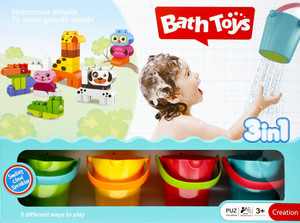 Bath Toys 3in1 Cups & Blocks 3+