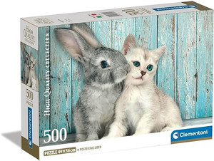 Clementoni Jigsaw Puzzle Compact Cat & Rabbit 500pcs 10+