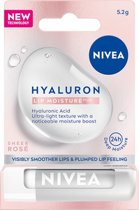 Nivea Hyaluron Lip Moisture Plus Lip Balm Sheer Rose 5.2g