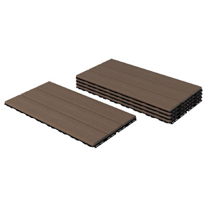 UTLÄNGAN Floor decking, outdoor, brown, 0.90 m²