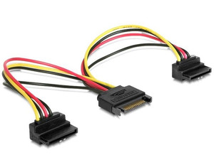 Gembird SATA Power Splitter Cable with Angled Output Connectors, 0.15m