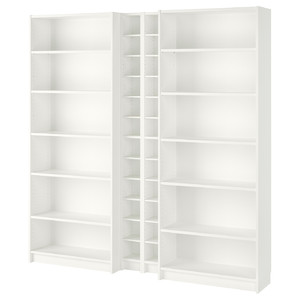 BILLY / GNEDBY Bookcase, white, 200x28x202 cm