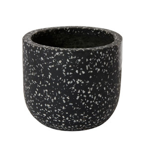 Plant Pot GoodHome Terrazzo 12 cm, graphite