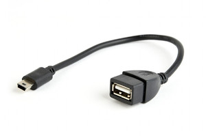 Gembird USB OTG AF to Mini-BM Cable, 0.15m