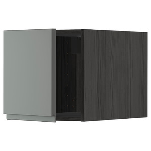 METOD Top cabinet, black/Voxtorp dark grey, 40x40 cm