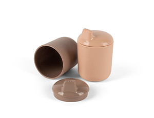 Dantoy TINY BIObased Sippy Cup 2pcs, Mocca/ Nude