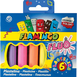 Flamingo Plasticine Fluo 6 Colours