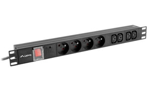 Lanberg Power Strip Rack PDU 1U 4x PL 4x C13 2m