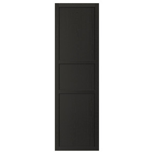 LERHYTTAN Door, black stained, 60x200 cm