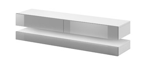 TV Bench with Shelf FLY, white/high-gloss grey