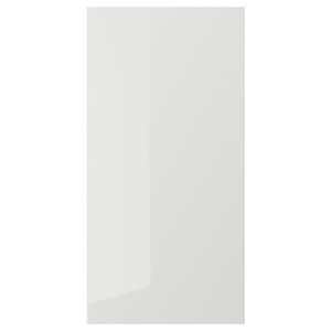 RINGHULT Door, high-gloss light grey, 40x80 cm
