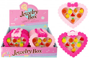 Jewelry Box Set of 8 Rings, assorted colours