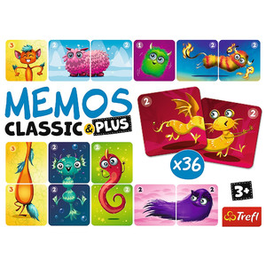 Trefl Memos Classic & Plus Charming Monsters Game 3+