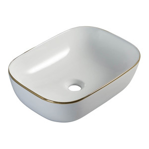Sepio Countertop Wash-basin 45x32 cm, white/gold