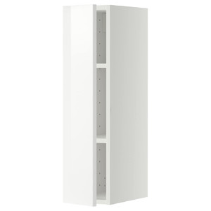 METOD Wall cabinet with shelves, white/Ringhult white, 20x80 cm