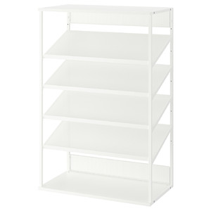 PLATSA Open shoe storage unit, white, 80x40x120 cm