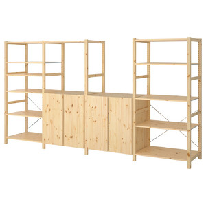 IVAR 4 sections/shelves, pine, 344x50x179 cm