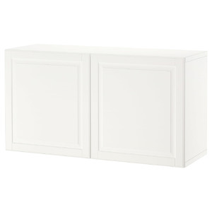 BESTÅ Wall-mounted cabinet combination, white/Smeviken, 120x42x64 cm