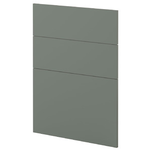 METOD 3 fronts for dishwasher, Nickebo/matt grey-green, 60 cm