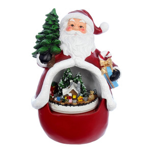 Christmas Snowball Santa with Music Box