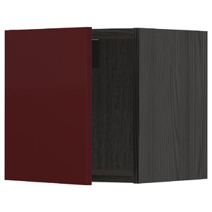 METOD Wall cabinet, black Kallarp/high-gloss dark red-brown, 40x40 cm