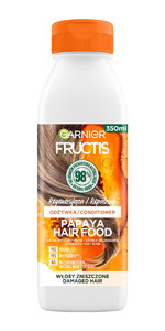 Fructis Hair Food Papaya Hair Conditioner for Damaged Hair Vegan 98% Natural 350ml