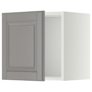 METOD Wall cabinet, white/Bodbyn grey, 40x40 cm