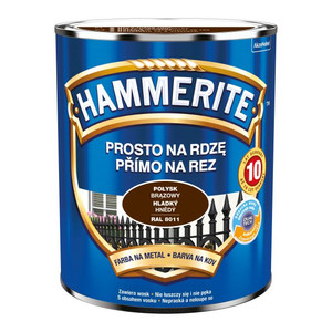 Hammerite Direct To Rust Metal Paint 0.7l, gloss brown