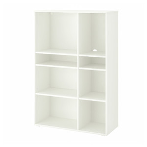 VIHALS Shelving unit with 6 shelves, white, 95x37x140 cm