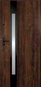 External Door O.K. Doors Temida Black P55 80, right, dark walnut