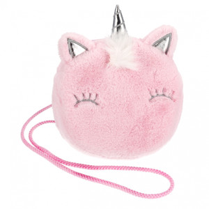 Starpak Plush Shoulder Bag Unicorn, pink