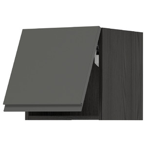 METOD Wall cabinet horizontal, black/Voxtorp dark grey, 40x40 cm