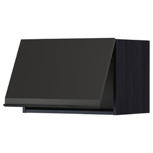 METOD Wall cabinet horizontal, black/Upplöv matt anthracite, 60x40 cm