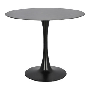 Table Simplet Skinny Premium Stone 90cm, black