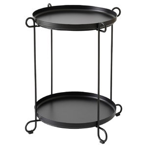 LIVELYCKE Tray table, black, 50 cm