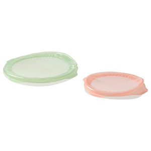 ÖVERMÄTT Food cover, set of 2, silicone