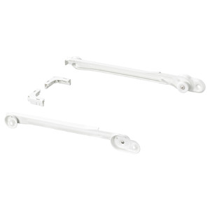 KOMPLEMENT Pull-out rail for baskets, white, 35 cm, 2 pack