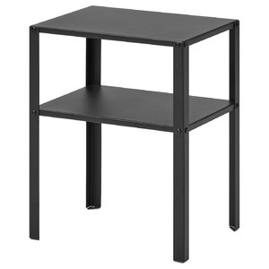 KNARREVIK Bedside table, black, 37x28 cm