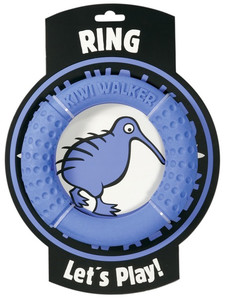 Kiwi Walker Let's Play Dog Toy Ring Maxi, blue