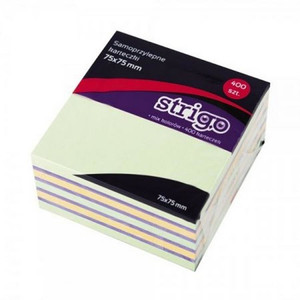 Strigo Sticky Notes 75x75mm 400pcs Pastel