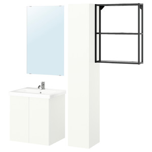 ENHET Bathroom, anthracite/white, 64x43x65 cm