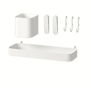 SKÅDIS 7-piece accessories set, white